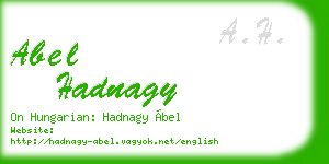 abel hadnagy business card