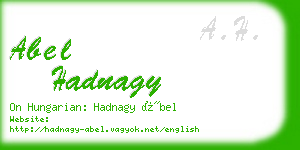 abel hadnagy business card